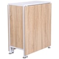 Miniatyrbillede 9 af 11: Rootz Folding Table - Dining Table - Side Tables - Storage Space For Living Room - Kitchen - Oak Wood - Metal Frame - Natural/White - 169 x 62 x 75 cm