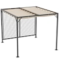 Pikkukuva 10 / 10: Rootz Gazebo Pergola - Ulkopaviljonki - Juhlateltta - UV- ja vedenkestävä - Säädettävä varjostin - Tukeva metallirunko - 300cm x 280cm x 238cm