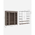 Miniatyrbillede 7 af 8: Rootz stofskab - Garderobeskabe - Opbevaringsenhed - Ikke-vævet stof - Metalrør - PP plastikforbindelse - Taupe - 45cm x 150cm x 175cm