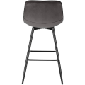 Miniatyrbillede 6 af 7: Rootz Barstol Sæt med 2 - Designerstole - Bordstole - Komfortable fløjlssæder - Robust metalstel - Alsidigt design - 43 cm x 35,5 cm x 88 cm