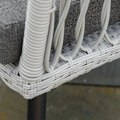 Miniatyrbillede 8 af 10: Rootz Udendørs møbelsæt - Havemøbelsæt - 4-delt terrassesofasæt i rattan - Med 2 enkelt polstrede sofaer - 1 Loveseat og 1 sofabord - Grå