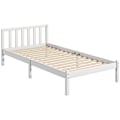 Pikkukuva 10 / 10: Rootz yhden hengen sängyn runko - mäntypuusänky - luonnonpuurunko - säilytystila - 208 cm x 96 cm x 70 cm - valkoinen runko - patja ei sisälly hintaan