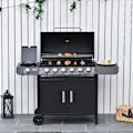Miniatyrbillede 5 af 9: Rootz BBQ Grillvogn med 7 brændere og multifunktionsskab - Sort - Metal - 53,14 cm x 19,68 cm x 39,37 cm