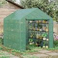 Pikkukuva 2 / 10: Rootz Greenhouse - Kalvokasvihuone - Walk-in kasvihuone - 8 hyllyllä - Kylmäkehys - Vihreä - 244 x 180 x 210 cm