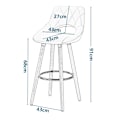 Miniatyrbild 8 av 8: Rootz Set med 2 barstolar - Bänkstolar - Barnstolar - Bekväma sittplatser - Ergonomisk design - Snygg & mångsidig - Trä & konstläder - 96cm x 43cm x 4