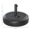 Miniatyrbillede 3 af 7: Rootz Parasol Stand - Parasol Holder - Parasol Base - Paraply Stand - Vejrbestandig - Fyldbar - Sort - Ø55 x 38H cm