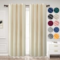 Miniatyrbillede 1 af 7: Rootz Luxury Velvet mørklægningsgardiner - Draperer - Vinduesbeklædning - Lysblokering - Termisk isolering - Nem installation - 140cm x 225cm/245cm/27