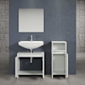 Miniatyrbillede 3 af 5: Rootz Basic Bathroom Set - Bath Ensemble - Vanity Collection - Restroom Suite - Washroom Set - Lavatory Combo - Toilet Furniture - White - 107 x 164 x