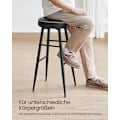Miniatyrbillede 8 af 9: Rootz 2-delt sæt barstole - Køkkenskamler - Sæder i kontrahøjde - Stålstel - Meget elastisk skum - PU syntetisk læder - Krydsfiner - 51,6 cm x 51,6 cm