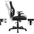 Miniatyrbillede 4 af 7: Rootz Ergonomic Office Chair - Skrivebordsstol - Justerbar lændestøtte - Forebygger muskeltræthed - Justerbar sædehøjde - 110,5-112,5 cm x 53 cm x 52