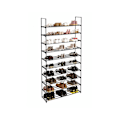 Miniatyrbild 7 av 8: Rootz justerbart skoställ - Skoorganisator - Platssparande - Enkel montering - Metallrör - 92cm x 30cm x 194cm
