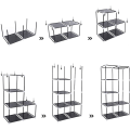 Miniatyrbillede 7 af 7: Rootz Garderobe XL - Garderobeskab - Sammenfoldelig Garderobe Sort