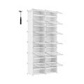 Miniatyrbild 1 av 9: Rootz White 12 Cube Storage Organizer - Garderobsorganisator - Cube Organizer - ABS Plastic Connector - PP Plast Board - Stålram - 32cm x 83cm x 187cm