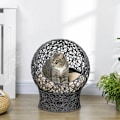 Miniatyrbild 2 av 5: Rootz Cat Basket - Cat Cave Inklusive kudde - 2-delad - Kattsäng - Polyesterrep - Krämvit + Brun - 50 cm x 50 cm x 60 cm
