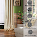 Miniatyrbillede 7 af 7: Rootz Luxurious Velvet mørklægningsgardiner - Draperer - Vinduesbeklædning - Lysblokering - Termisk isolering - Nem installation - 140cm x 225cm/245cm