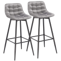 Miniatyrbillede 1 af 8: Rootz Barstol - Bordskammel - Designertaburet - Fløjl og metal - Komfortabel & Ergonomisk - Stabil og holdbar - Alsidigt design - 43 cm x 35,5 cm, sæd