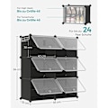 Miniatyrbillede 8 af 10: Rootz 9 Cube Storage Organizer - Sort - ABS-plastik - Stålramme - Rummelige rum - Nem montering - 32cm x 124cm x 94cm