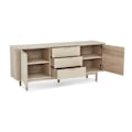 Miniatyrbild 3 av 11: Rootz skänk - Förvaringsskåp - Buffébord - Massiv ek och MDF - Elegant design - Gott om förvaring - Tyst funktionalitet - 45cm x 180cm x 75cm