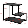Miniatyrbillede 4 af 8: Rootz Sidebord - Sofabord - Stuebord med opbevaringshylde - B65 x D35 x H55cm