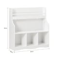 Miniatyrbillede 5 af 7: Rootz børnebogreol - Legetøjshylde - Opbevaringsstativ - MDF-konstruktion - Sikkerhedsfunktioner - Vægsikret - Nem montering - 90 cm x 95 cm x 30 cm