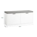Miniatyrbillede 4 af 9: Rootz Shoe Opbevaringsbænk - Skoskab med sæde - Entryway Organizer - Pladsbesparende design - Komfortable siddepladser - Holdbar MDF-konstruktion - 10