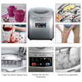 Miniatyrbild 4 av 7: Rootz Ice Cube Maker - Hemismaskin - Elektrisk ismaskin - 12 kg/24 timmar - BPA-fri isskopa - Självrengörande - 28cm x 32cm x 35cm
