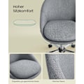 Miniatyrbillede 4 af 7: Rootz hjemmekontorstol - drejelig skrivebordsformand - Ergonomisk opgavestol - Komfortpolstring - 60x60x80-90 cm grå