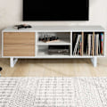 Miniatyrbillede 6 af 7: Rootz Modern Design TV Underskab - Lowboard - Underholdningscenter - Eg Dekoration - Rummelig opbevaring - 150 cm x 55 cm x 40 cm