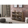 Pikkukuva 4 / 7: Rootz Modern 120 x 81 x 24 cm Puinen kenkäteline Sonoma 4 lokeroa - Kenkäkaappi yläkaappi hyllyllä - Design kenkäkippisäilytys - Käytävän rintakehä ko