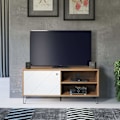 Miniatyrbillede 6 af 9: Rootz Lowboard - TV Stand - Entertainment Unit - Media Console - Television Cabinet - Storage Solution - Entertainment Center - Artisan Oak/White - 12