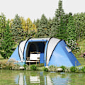 Miniatyrbillede 2 af 10: Rootz Campingtelt - Familietelt - Tunneltelt - Vandtæt design - 450 cm x 220 cm x 180 cm - Ideel til 4-5 personer Camping Adventures