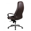 Miniatyrbild 5 av 7: Rootz Executive Office Chair - Äkta läder - Vridbar skrivbordsstol - Ergonomisk design, Integrerat svankstöd, Multi-Block Rocker Mechanism - Brun & Si
