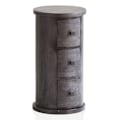 Miniatyrbillede 7 af 7: Rootz Modern kommode - Skænk - Opbevaringsskab - Mangotræ - Unik korn - Massivt træ - Sort - 34cm x 65cm x 34cm