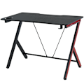 Pikkukuva 1 / 7: Rootz Gaming Table - Desk with Headphone Hook - Drink Holder - Computer Desk - Steel + MDF - Black - 105 x 55 x 75 cm