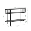 Miniatyrbillede 4 af 8: Rootz Console Table - Entryway Table - Sofabord - Holdbar og stabil - 110x76x39cm