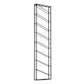 Miniatyrbillede 7 af 7: Rootz stativ væg metal sort 36x150x8 cm stor til 8 flasker - Design væghylde til køkkenet - Flaskestativ Hængende Smal Vægmonteret
