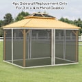 Miniatyrbillede 2 af 9: Rootz Erstatningspavillonet - Meshgardin - Havepavillonfluenet - Gardin med lynlåse - Polyester - Sort - 352cm x 207cm
