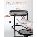 Miniatyrbillede 4 af 6: Rootz Classic sort kradsestolpe - Kattetræ - Klatretårn - Stålramme - Spånpladeplatforme - Sisalreb - 80 cm x 43 cm x 111 cm - 15,4 kg - 60 kg Maks. b