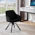Miniatyrbillede 4 af 9: Rootz Roterende Spisestuestole Sæt med 2 - Fløjlslænestole - Drejestole - 360-graders rotation, Komfortable og robuste - 58 cm x 83,5 cm x 53,5 cm
