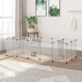 Miniatyrbillede 2 af 11: Rootz DIY udendørs kabinet - Small Animal Gate - 18 Paneler - Inkluderer monteringsmateriale - Modulært system - Sort + Hvid - 175L x 70W x 45H cm.