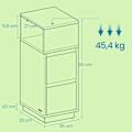 Miniatyrbild 4 av 5: Rootz 2 -bituppsättningar sängbord - smala sidobord - Nightstands with Drawers - Space Saving Design - 30cm x 25cm x 65 cm