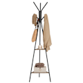 Miniatyrbillede 8 af 8: Rootz Tree Coat Stand - Knagerække - Tøjorganisering - Spånplader og stål - 49,5 cm x 49,5 cm x 179 cm - Greige Black - 3,3 kg - Nem montering