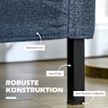 Miniatyrbild 6 av 10: Rootz 2-sits soffa - Loveseat - Klädd soffa - Elegant design - 135L x 67W x 80H cm - Krämfärgad - Tyg i linne-look