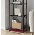 Miniatyrbillede 4 af 8: Rootz 4-tiers bogreol - Åben reol - Bogreol i træ - Opbevaringsorganisering - 120 cm x 30 cm x 90 cm