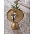 Miniatyrbild 3 av 7: Rootz sidobord guld 33x33x53 cm sidobord aluminium - Runt soffbord i metall - Vardagsbord Soffa Modern - Soffbord högt