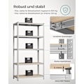 Miniatyrbillede 3 af 8: Rootz Garageopbevaringsstativ - Stålreolsystem - Justerbare hylder - Stærk støtte - Rustbestandig - 200 cm x 100 cm x 50 cm