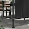 Pikkukuva 6 / 7: Rootz Pergola - Aurinkosuoja - Säänkestävä - Käsikampi - Säädettävä liukukatto - Teräs+polyesteri - Tummanharmaa - 396L x 302L x 210/280K cm