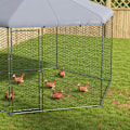 Miniatyrbild 8 av 10: Rootz Chicken Coop Inkapsling - Utomhus hönsgård - Galvaniserat stål - Skyddstak - Lätt att komma åt - 400 cm x 346 cm x 263 cm