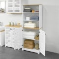 Miniatyrbillede 3 af 8: Rootz Badeværelse Højskab - Højskab - Opbevaringsskab med 3 hylder og 2 låger - B60 x D30 x H160cm