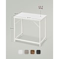 Miniatyrbillede 5 af 5: Rootz Maple White Desk - Studiebord - Skrivebord - Spånplade og stålkonstruktion - Let og robust - 50 cm x 80 cm x 76 cm - Max belastningskapacitet 50